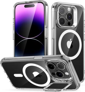 iPhone Classic Hybrid Case with Stash Stand (HaloLock) Clear