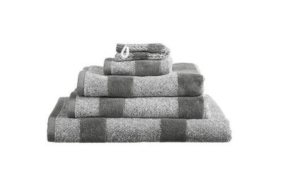Beddinghouse Beddinghouse Sheer Stripe Gastendoekje Antraciet 30x50 cm