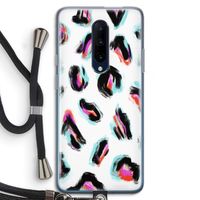 Cheetah color: OnePlus 7 Pro Transparant Hoesje met koord Cheetah color: OnePlus 7 Pro Transparant Hoesje met koord