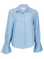 Blouse Wrinkled Blauw Blouse Wrinkled Blauw