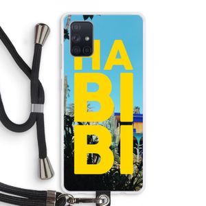 Habibi Majorelle : Samsung Galaxy A71 Transparant Hoesje met koord