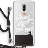 Don't call: OnePlus 6 Transparant Hoesje met koord