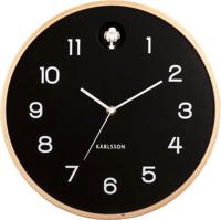 Wall clock Natural Cuckoo birch wood III - Hortus