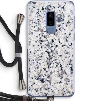 Gespikkelde marmer: Samsung Galaxy S9 Plus Transparant Hoesje met koord