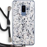 Gespikkelde marmer: Samsung Galaxy S9 Plus Transparant Hoesje met koord
