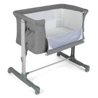 3-in-1 Baby Wiegje met 5-Standen Verstelbare Hoogte 10° Kanteling Draagbaar Wiegje voor Baby & Kind Beige/Grijs/Lichtgrijs