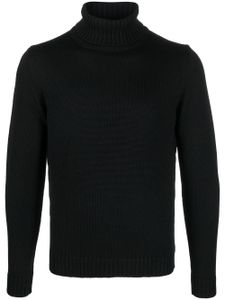 Zanone pull en maille fine à col v - Noir