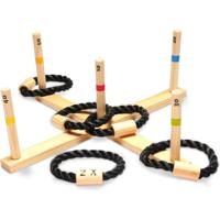 BS Toys Ringwerpen Werpspel - Buitenspeelgoed vanaf 6 Jaar - Ring Gooien - 5 Ringen - 50x50x10 cm - thumbnail