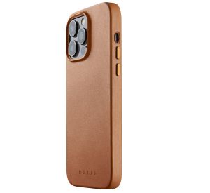 Mujjo Leather Case met MagSafe iPhone 14 Pro bruin - MUJJO-CL-027-TN