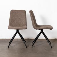 Eetkamerstoel Yez Khaki (set van 2) - Giga Meubel