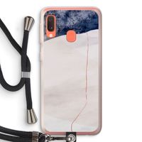 Stone White: Samsung Galaxy A20e Transparant Hoesje met koord