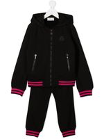 Moncler Enfant survêtement à plaque logo - Noir - thumbnail