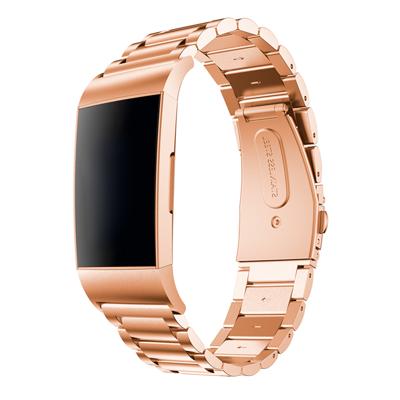 Fitbit Charge 3 & 4 Kralen Stalen Schakel Band - Rose Goud Fitbit Charge 3 & 4 Kralen Stalen Schakel Band - Rose Goud