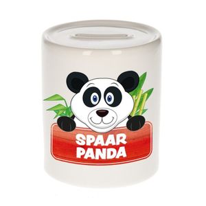 Vrolijke panda spaarpotten 9 cm
