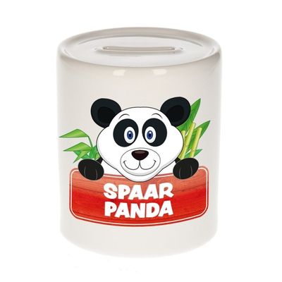 Vrolijke panda spaarpotten 9 cm