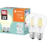 LEDVANCE AC32941 - 2er SMART+ BT FILAMENT CLASSIC DIMMABLE CLA60 SMART+ Energielabel: E (A - G) E27 6 W Warmwit - thumbnail