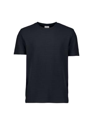 No- Excess T-shirt Crewneck Solid Jacquard 31320230 Basic T-shirts 078 Night