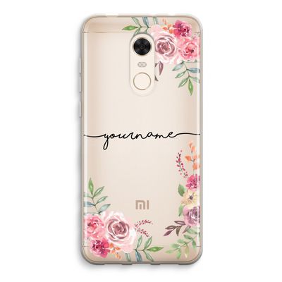 Rozen: Xiaomi Redmi 5 Transparant Hoesje