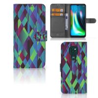 Motorola Moto G9 Play | E7 Plus | Book Case | Abstract Green Blue