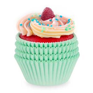 Muffin en cupcakes vormpjes - papier - groen - set 200x stuks - Dia 10 cm