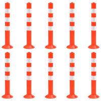 VidaXL Verkeerspalen 10 st 75 cm pe