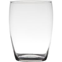 Transparante home-basics vaas/vazen van glas 20 x 14 cm - thumbnail