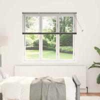 Raam Blind met gordijnen Anders Donkergrijs 80 x 130 cm Aluminium