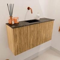Toiletmeubel Mondiaz Joya Dlux | 80 cm | Meubelkleur Oak | Faye wastafel Lava Wasbak Midden | Zonder kraangat(en) Toiletmeubel Mondiaz Joya Dlux | 80 cm | Meubelkleur Oak | Faye wastafel Lava Wasbak Midden | Zonder kraangat(en)