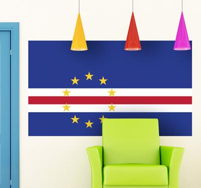 Muursticker vlag Kaapverdië