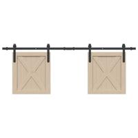 VidaXL Ophangset voor schuifdeur 152 cm koolstofstaal VidaXL Ophangset voor schuifdeur 152 cm koolstofstaal