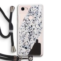 Gespikkelde marmer: Pixel 3 Transparant Hoesje met koord