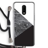 Combinatie marmer: OnePlus 7 Transparant Hoesje met koord