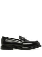 Ferragamo mocassins en cuir à plaque Gancini - Noir