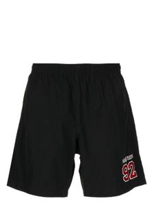 Alexander McQueen short de bain à logo brodé - Noir