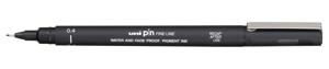 Uni Pin fineliner, ronde punt, 0,4 mm, zwart