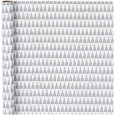 Kerst cadeaupapier - kerstbomen - rol - 70 x 400 cm - inpakpapier