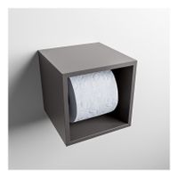 Mondiaz EASY Toiletrolhouder solid surface in- en opbouw 16x16 cm kleur Dark grey