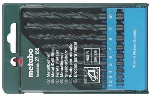 Metabo Accessoires Assortiment van 10 spiraalboren HSS R - 627158000