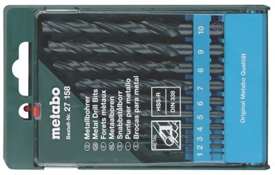 Metabo Accessoires Assortiment van 10 spiraalboren HSS R - 627158000