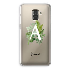 Green Brush: Samsung Galaxy A8 (2018) Transparant Hoesje
