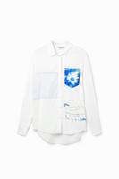 T-shirt patch zakje madeliefje - WHITE - XL