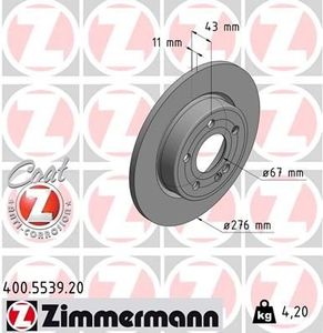 Remschijf COAT Z 400553920