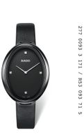 Horlogeband Rado R070900810 Leder Zwart - thumbnail