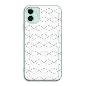 Zwart-witte kubussen: iPhone 11 Transparant Hoesje