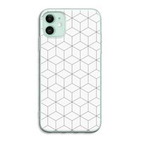 Zwart-witte kubussen: iPhone 11 Transparant Hoesje