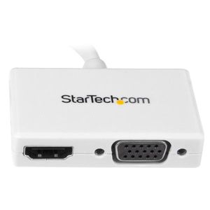 StarTech.com A/V-reisadapter: 2-in-1 Mini DisplayPort naar HDMI- of -VGA-converter wit