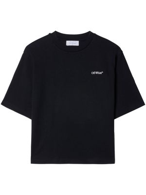 Off-White t-shirt en coton à fleurs - Noir