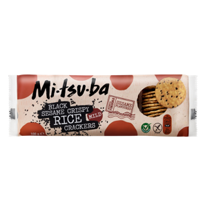 Mitsuba Black sesame crispy rice crackers 100 gram