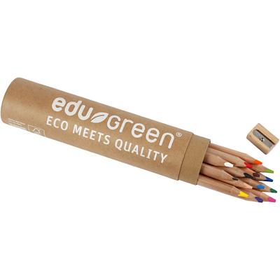 EDU3 Edugreen jumbo kleurpotloden, vulling 5 mm, diverse kleuren, 12 stuk/ 1 doos