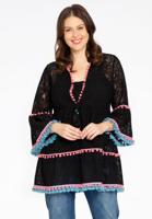 Yoek Tuniek met ruches | Zwart | Maat 54/56